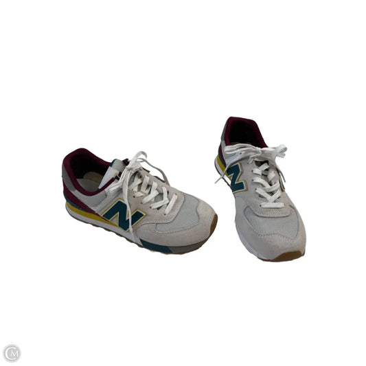 Shoes Sneakers By New Balance In Grey & Yellow, Size: 7