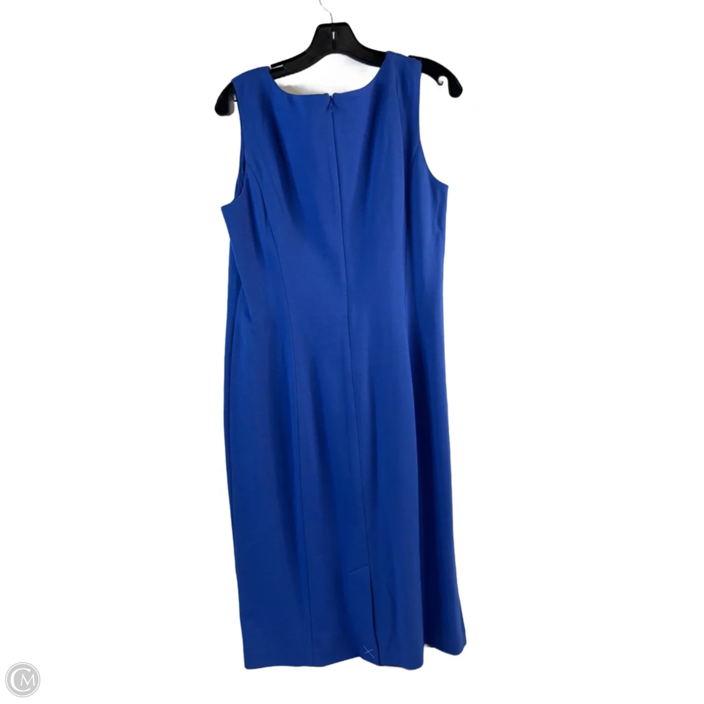Dress Casual Midi By Talbots In Blue, Size: L