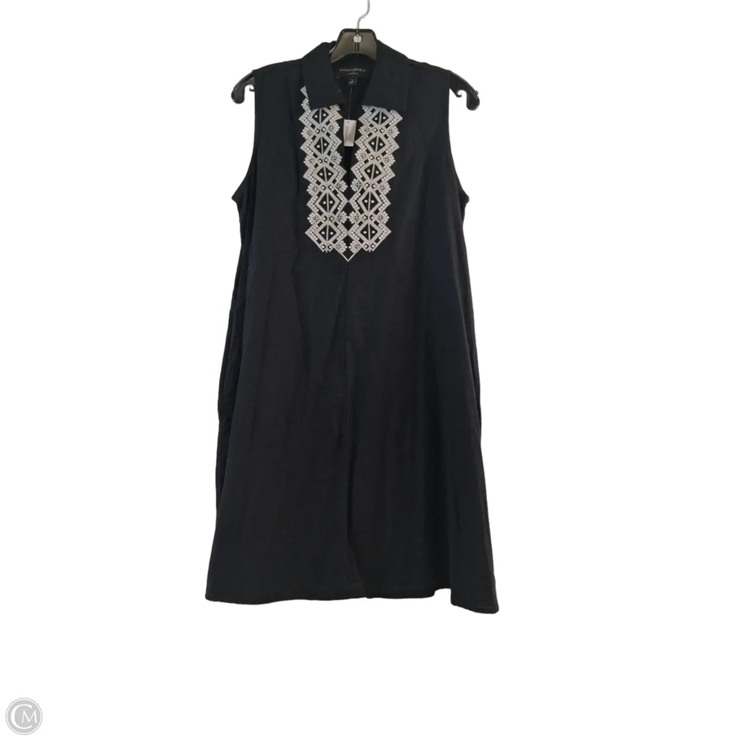 Dress Casual Midi By Banana Republic In Black & White, Size: S