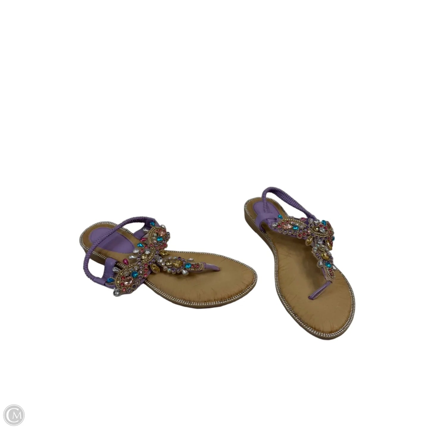 Sandals Flats By Clothes Mentor In Purple, Size: 9
