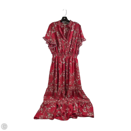 Dress Casual Maxi By Max Studio In Orange & Tan, Size: 2x