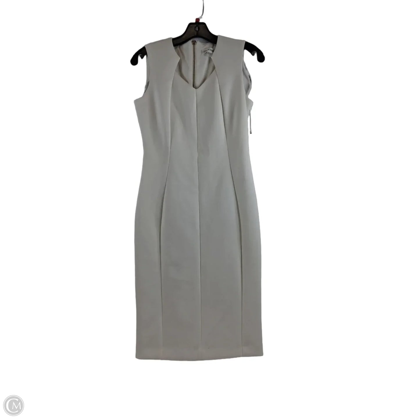 Dress Casual Midi By Calvin Klein In White, Size: S