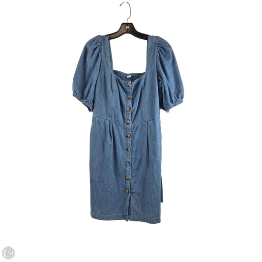 Dress Casual Midi By Old Navy In Blue Denim, Size: L