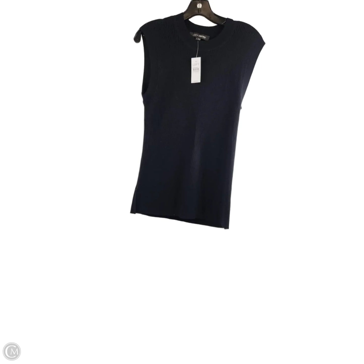 Top Sleeveless By Loft In Black, Size: L