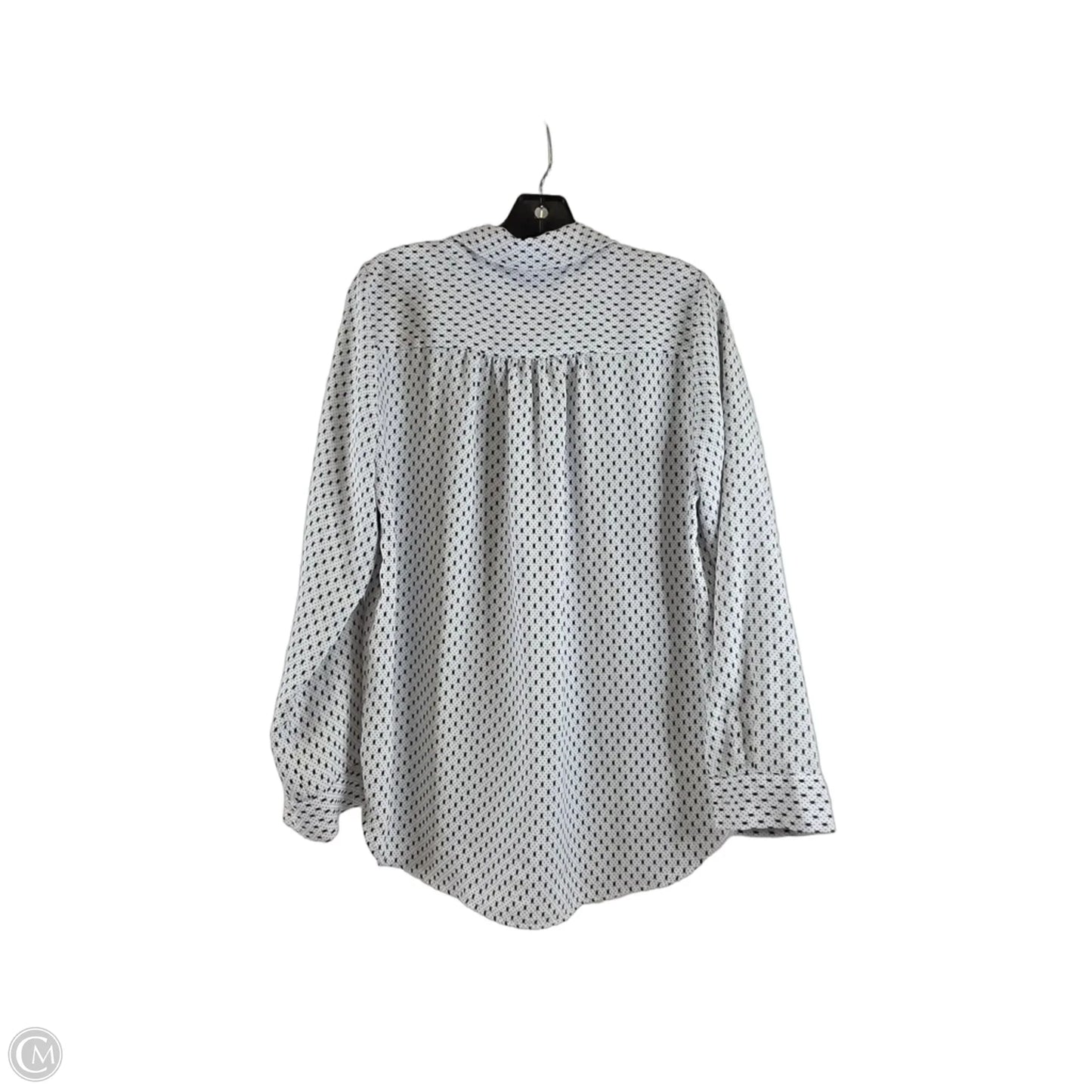 Top Long Sleeve Basic By Ann Taylor In Black & White, Size: M