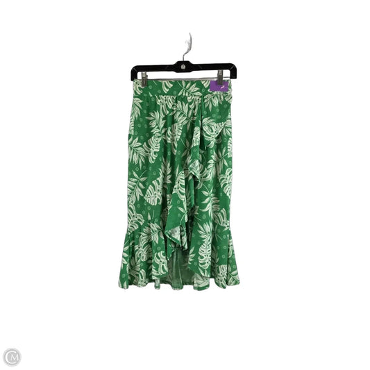 Skirt Mini & Short By Clothes Mentor In Green & White, Size: 4