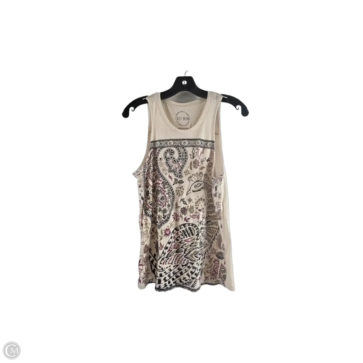 Top Sleeveless By Lucky Brand In Black & Purple, Size: M