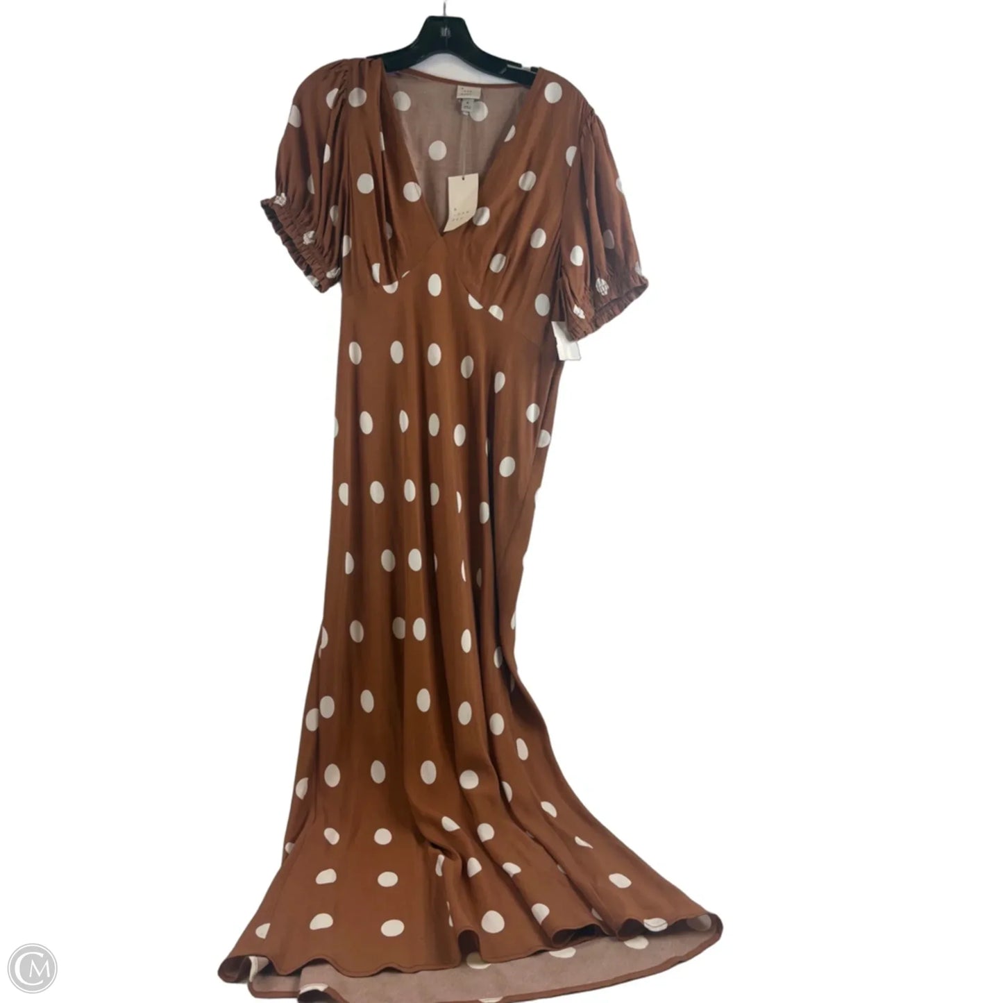 Dress Casual Maxi By A New Day In Polkadot Pattern, Size: M