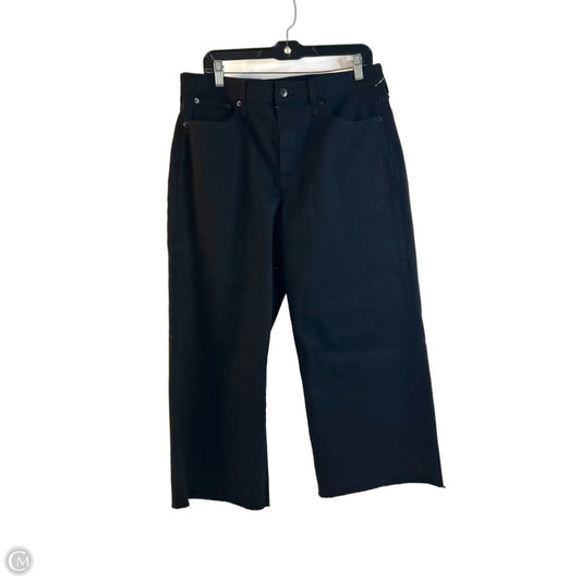 Jeans Wide Leg By J. Crew In Black, Size: 8