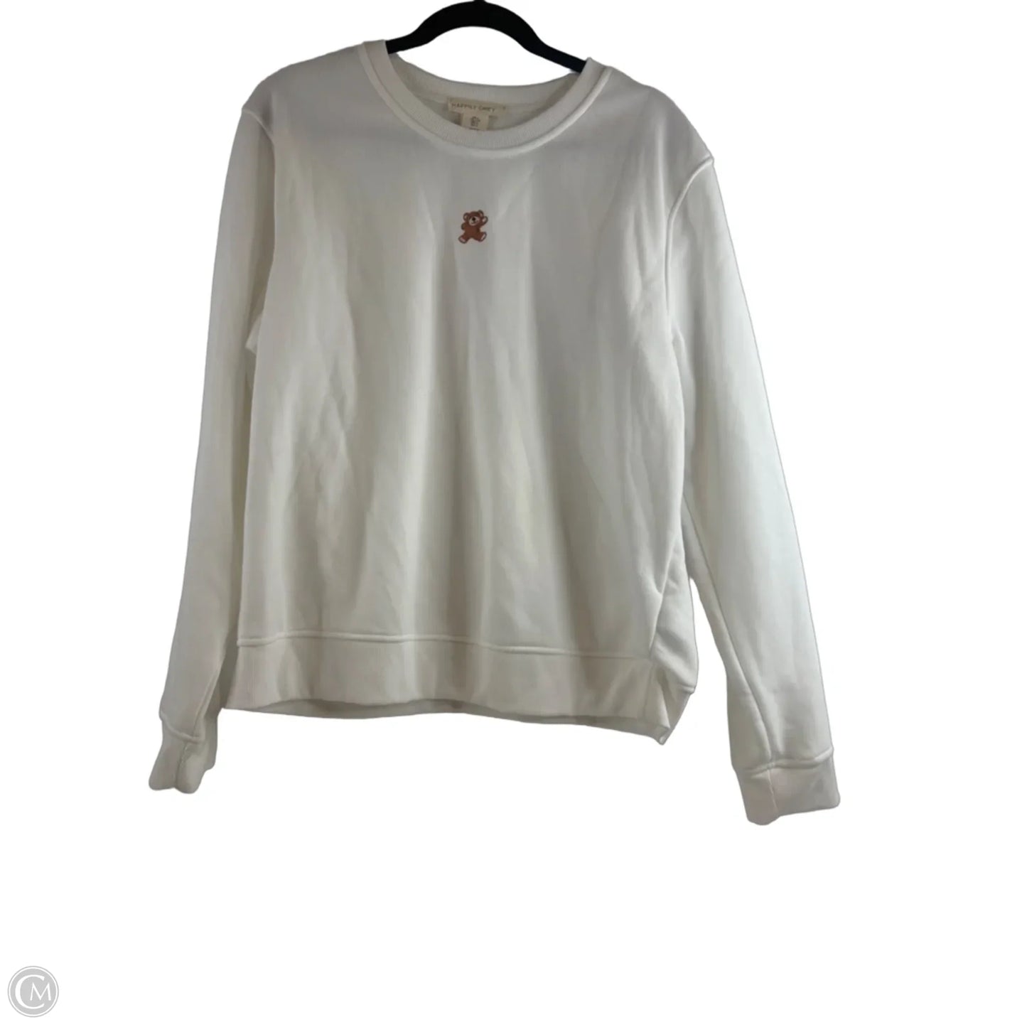 Sweatshirt Crewneck By Happily Grey In White, Size: L
