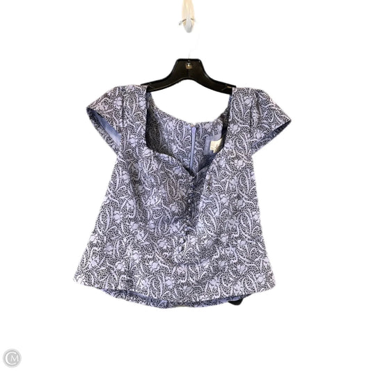 Top Short Sleeve By Anthropologie In Purple, Size: M