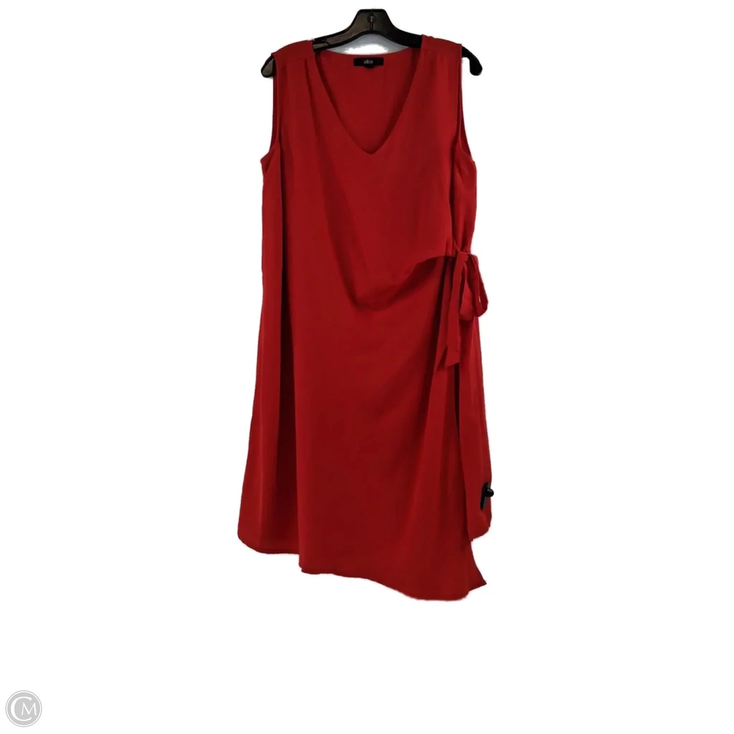 Dress Casual Midi By Ellos In Red, Size: Xl