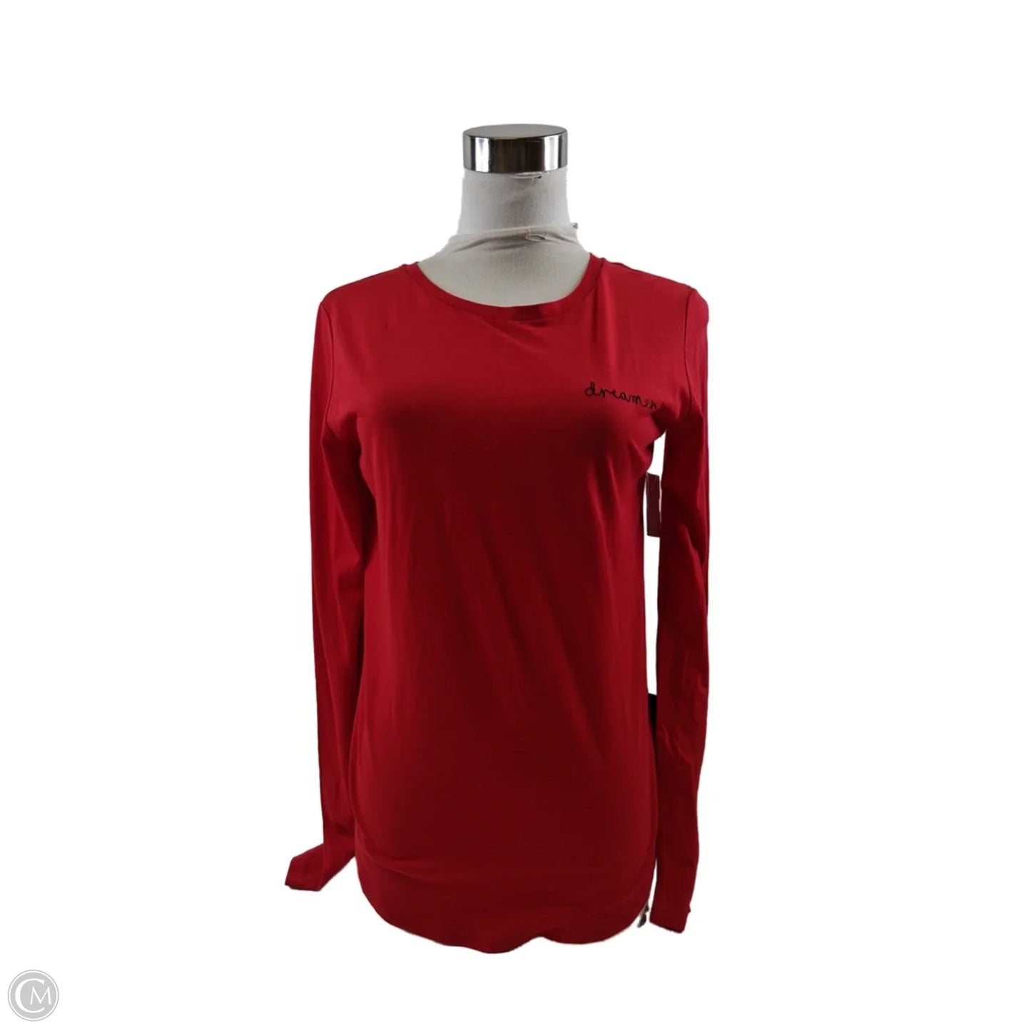 Top Long Sleeve Basic By Loft In Red, Size: S