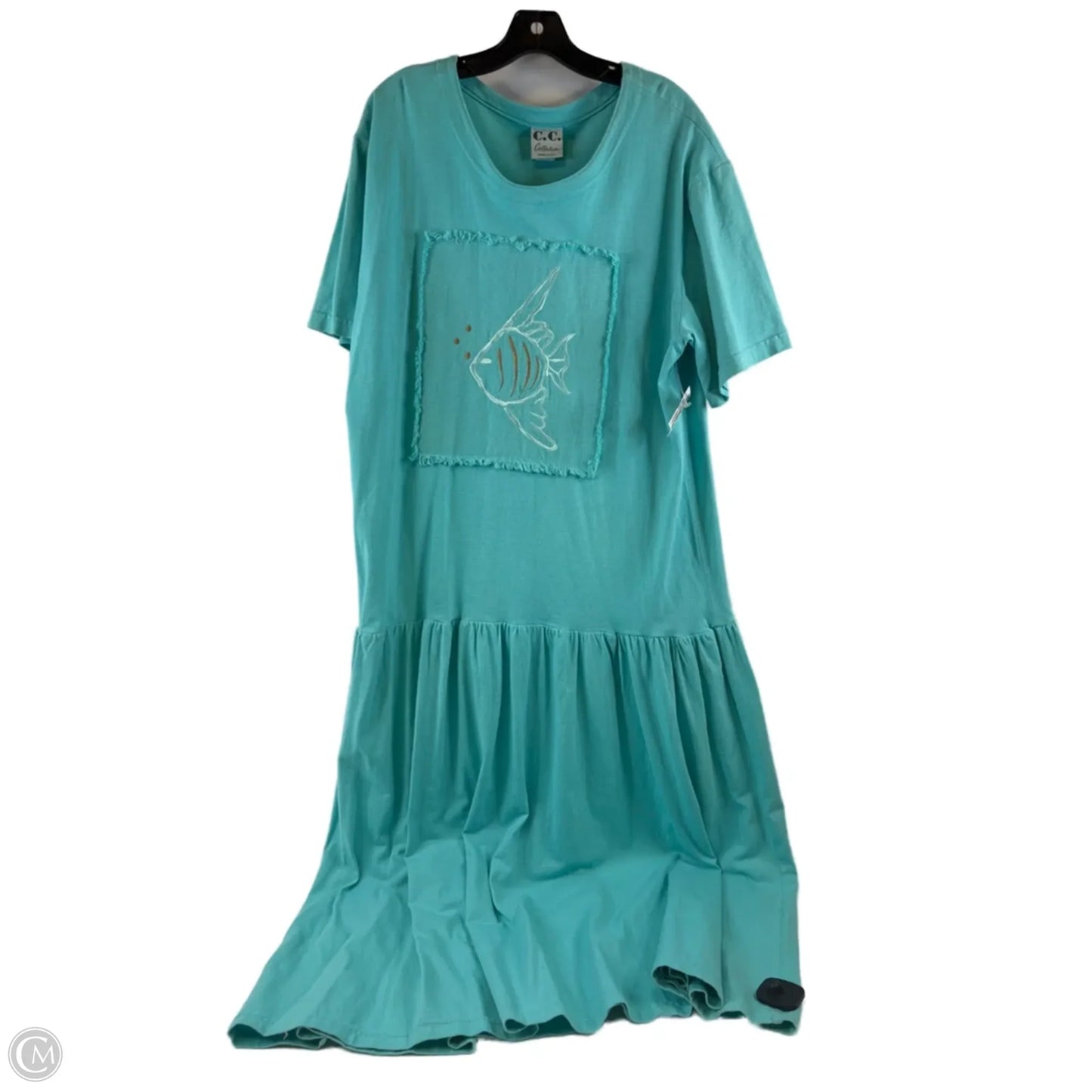 Dress Casual Maxi By C And C In Aqua, Size: L
