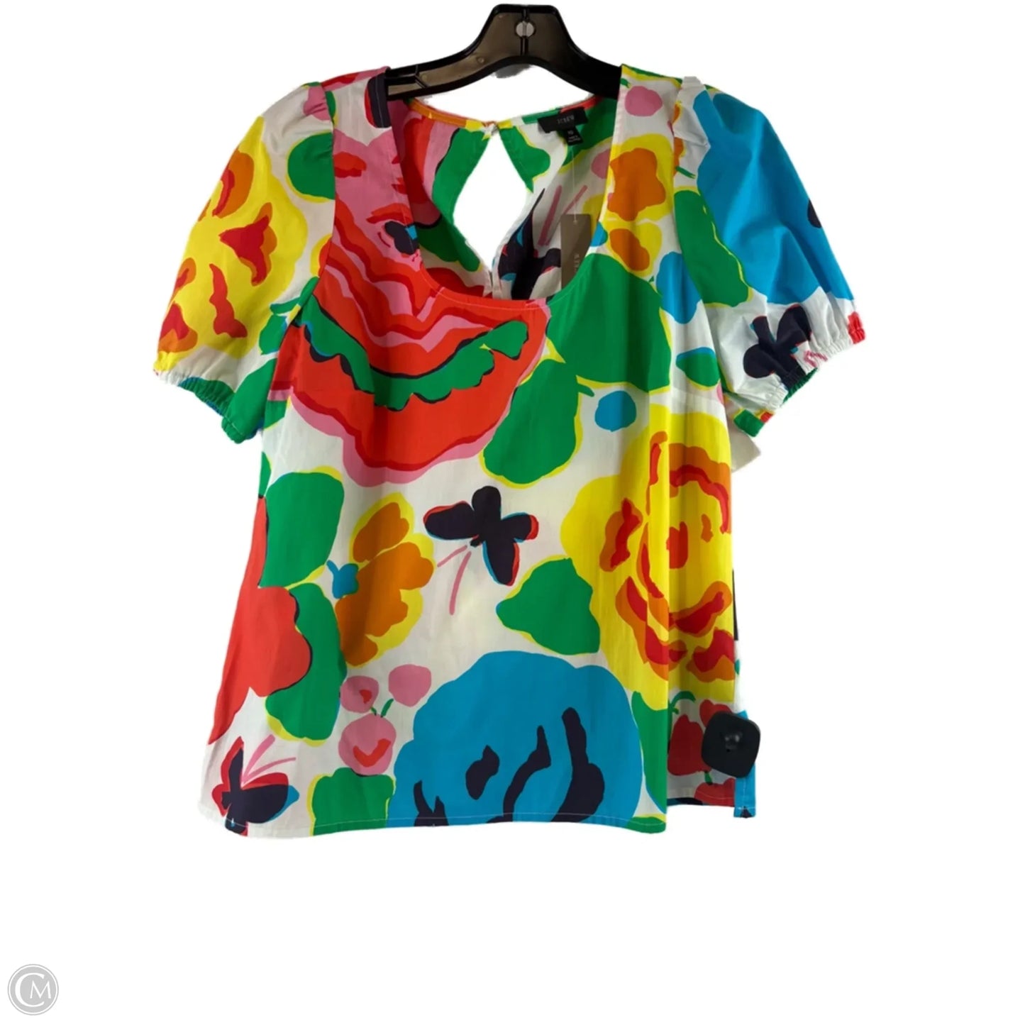 Top Short Sleeve By J. Crew In Floral Print, Size: M