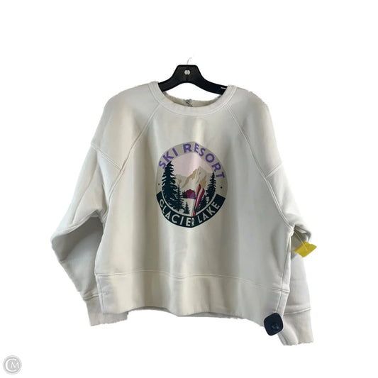 Sweatshirt Crewneck By Lou And Grey In Cream & Green, Size: Xs