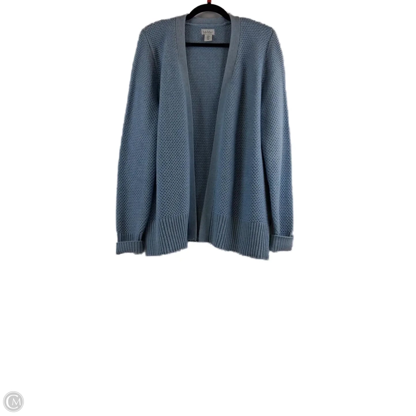 Sweater Cardigan By Nicole Miller In Blue, Size: M