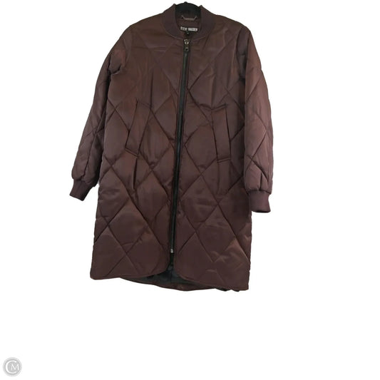 Jacket Puffer & Quilted By Steve Madden In Brown, Size: Sp