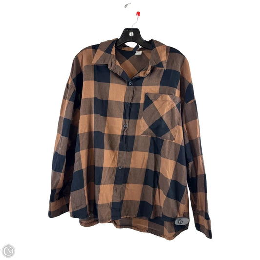 Top Long Sleeve By Divided In Black & Brown, Size: S