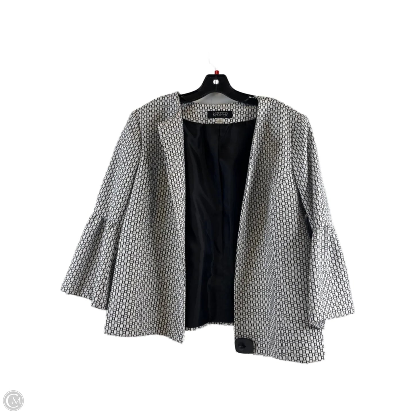 Blazer By Kasper In Black & White, Size: 1x