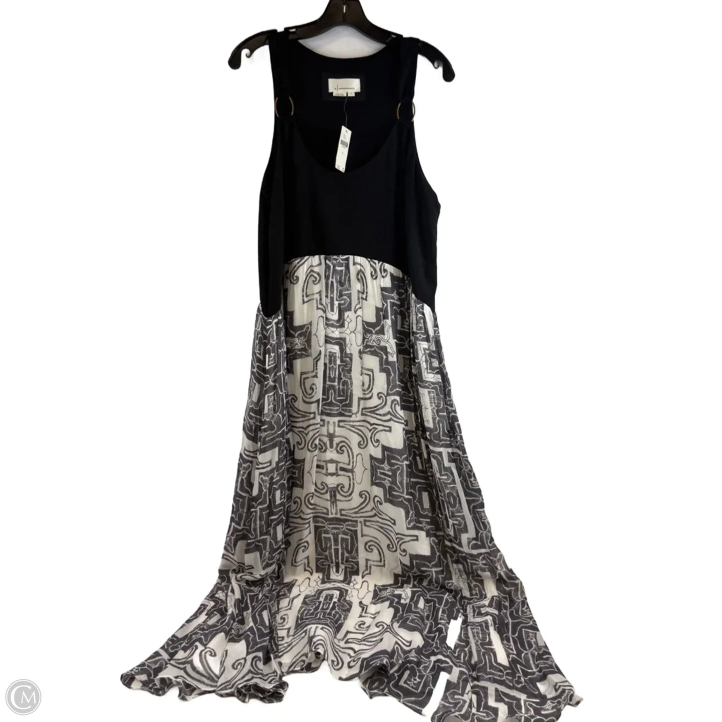 Dress Casual Maxi By Anthropologie In Black & White, Size: L