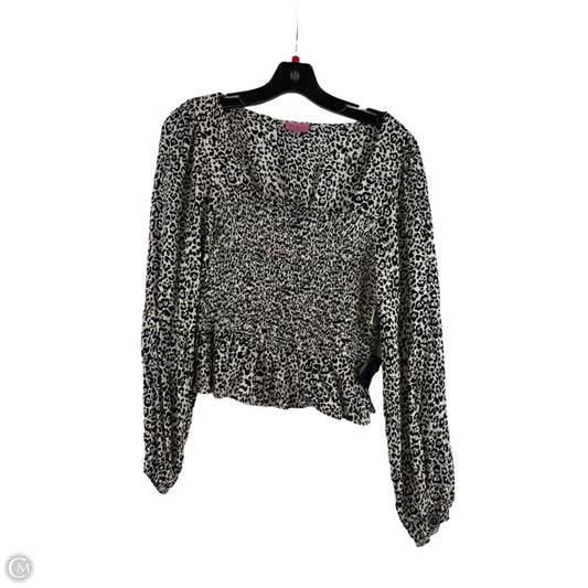 Top Long Sleeve By Mi Ami In Animal Print, Size: M