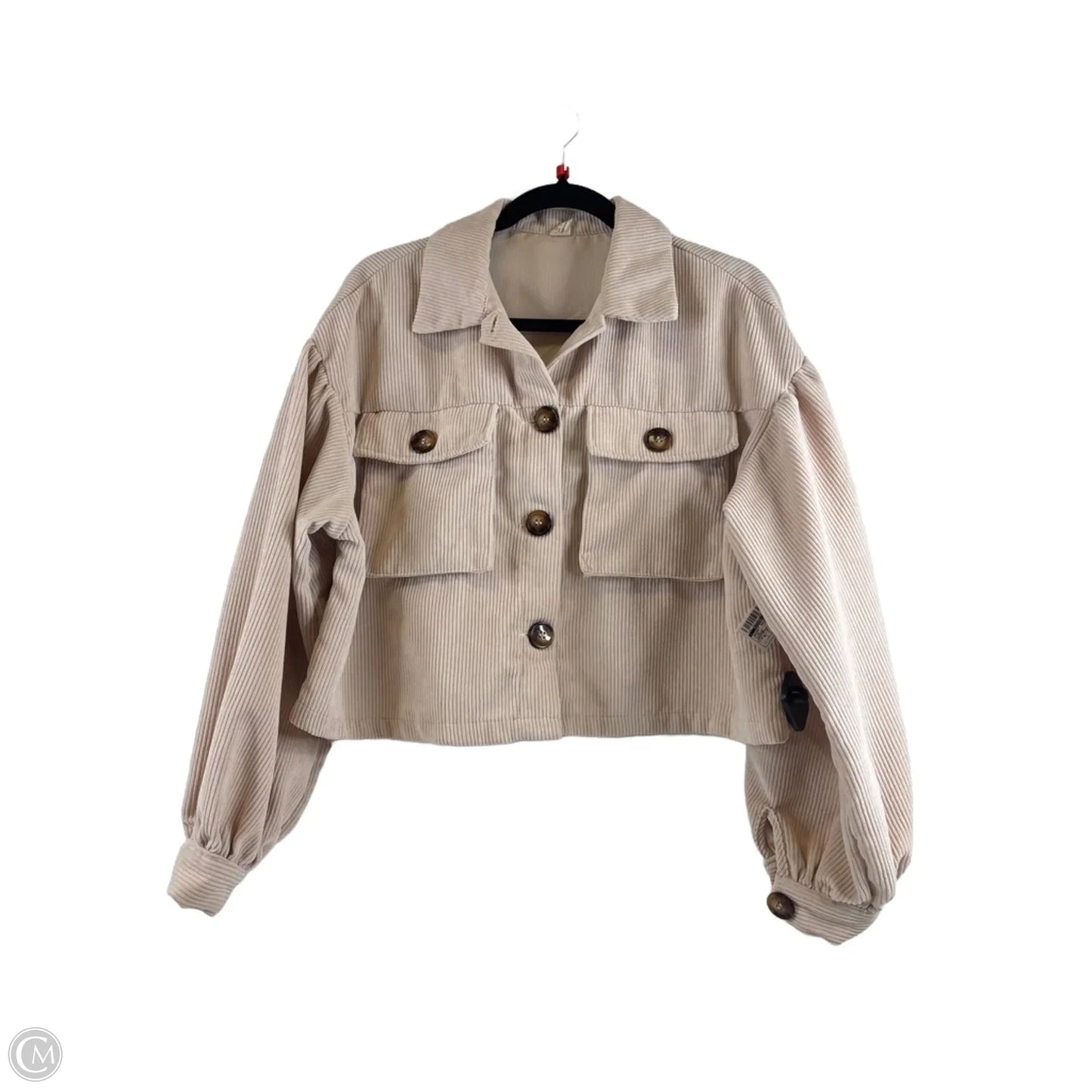 Jacket Shirt By Clothes Mentor In Pink, Size: S