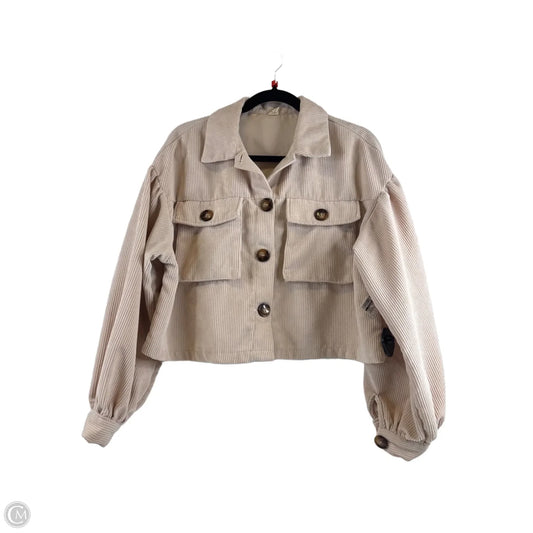 Jacket Shirt By Clothes Mentor In Pink, Size: S