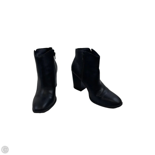 Boots Ankle Heels By Clothes Mentor In Black, Size: 9.5