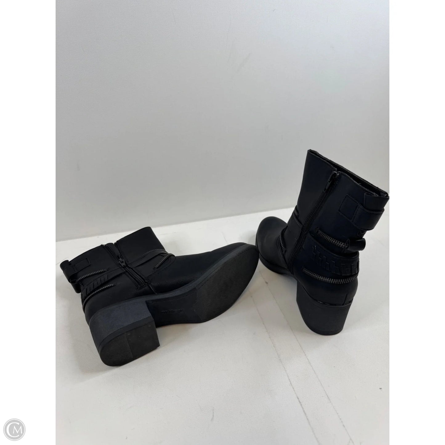 Boots Ankle Heels By Madden Girl In Black, Size: 8.5