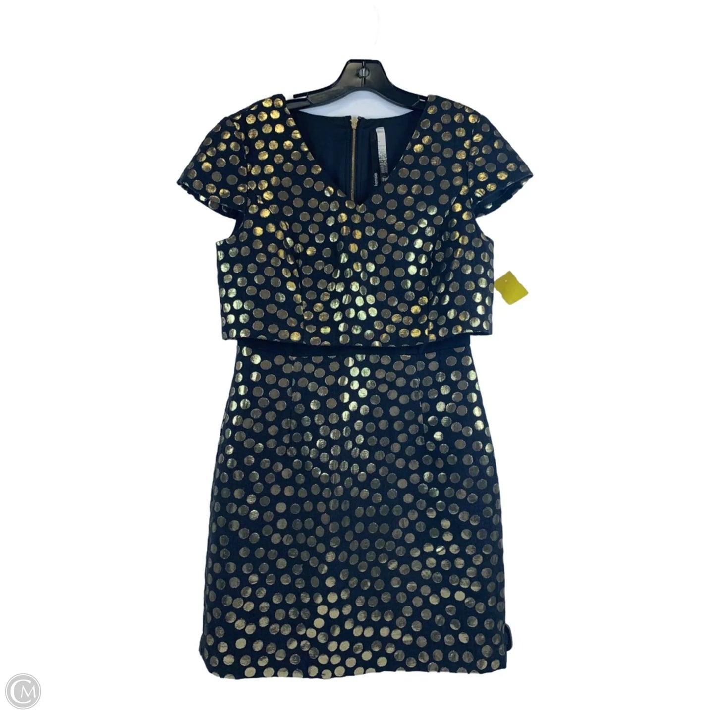 Dress Party Midi By Kensie In Black & Gold, Size: M