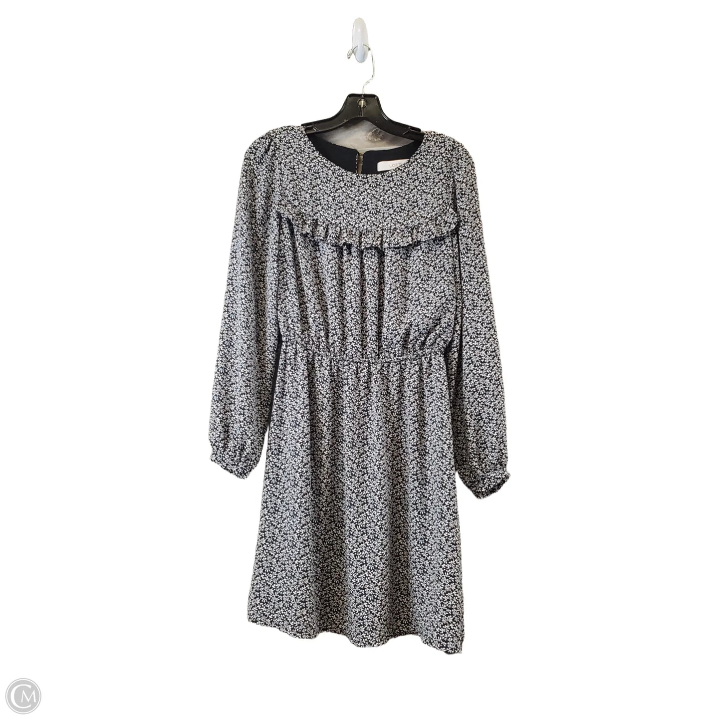 Dress Casual Midi By Loft In Black & Cream, Size: S