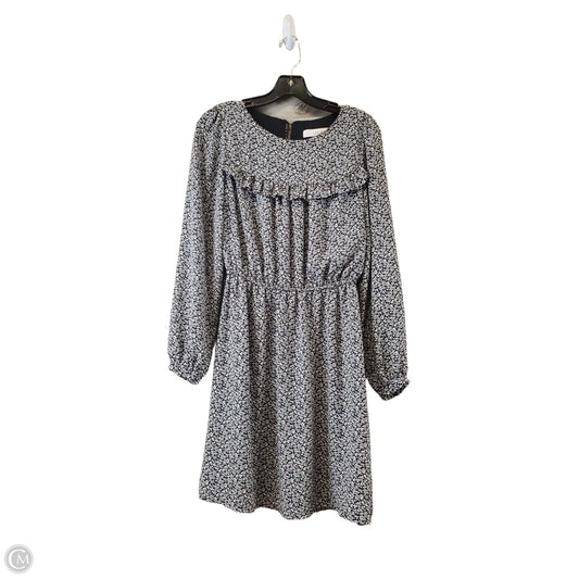 Dress Casual Midi By Loft In Black & Cream, Size: S