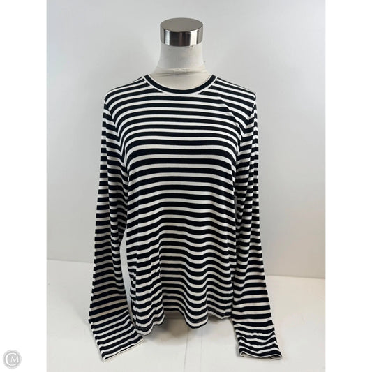 Top Long Sleeve Basic By A New Day In Striped Pattern, Size: M