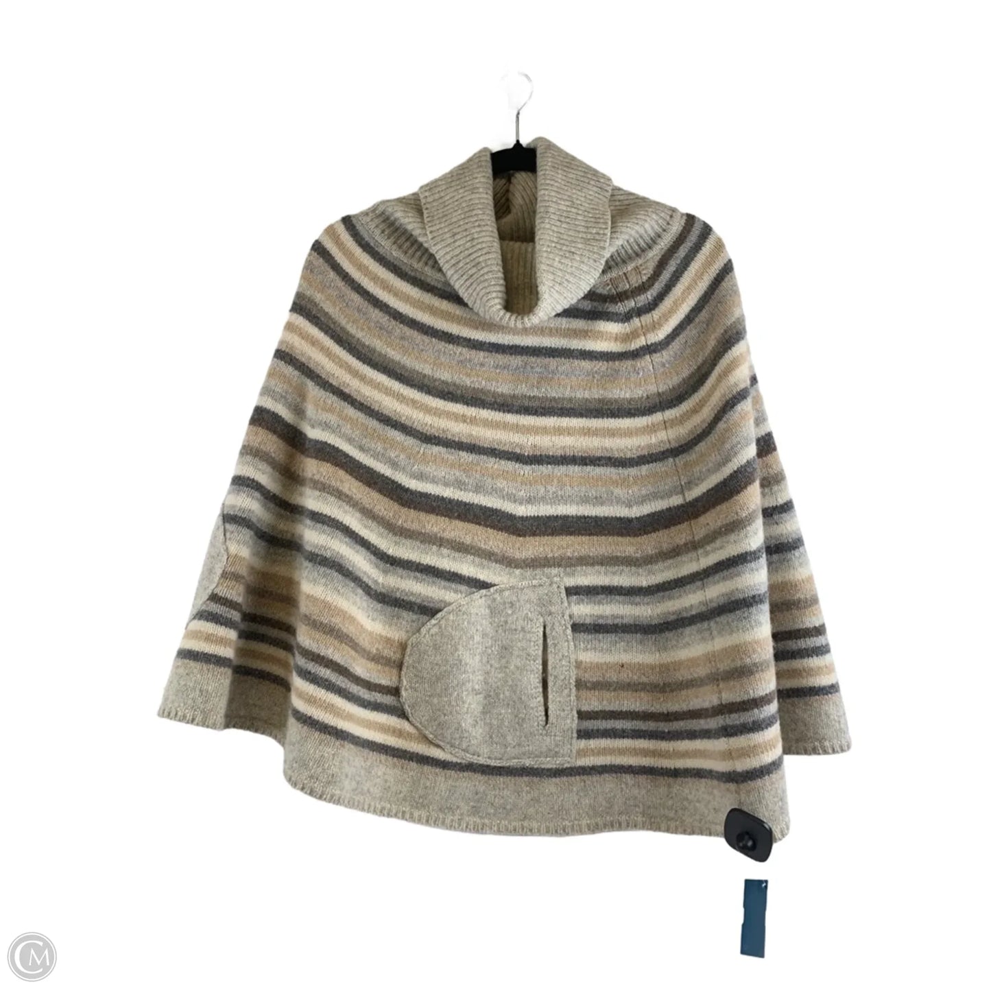 Poncho By Gap In Striped Pattern, Size: M