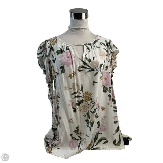 Top Short Sleeve By So In Floral Print, Size: 3x