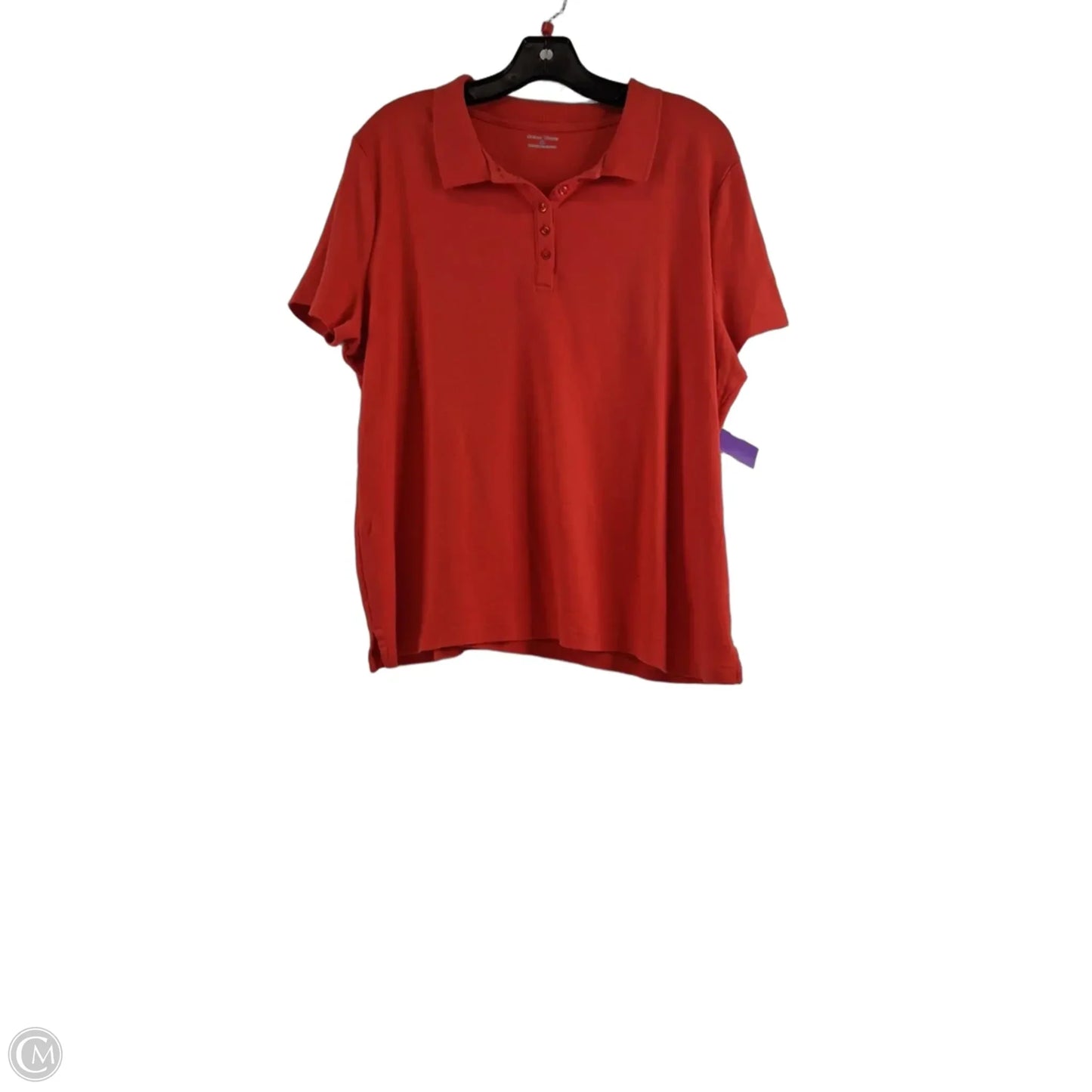 Top Short Sleeve By Studio Works In Orange, Size: Xl