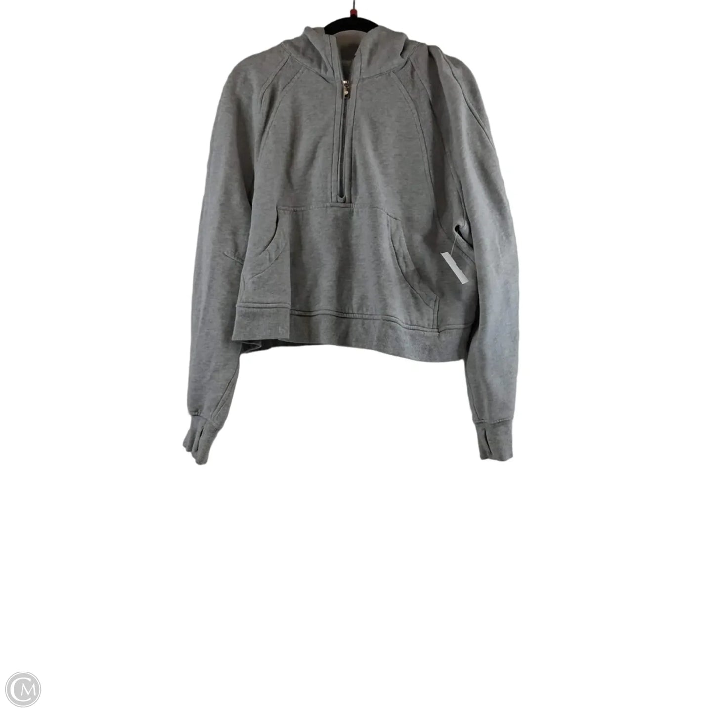 Athletic Sweatshirt Hoodie By Lululemon In Grey, Size: Xl