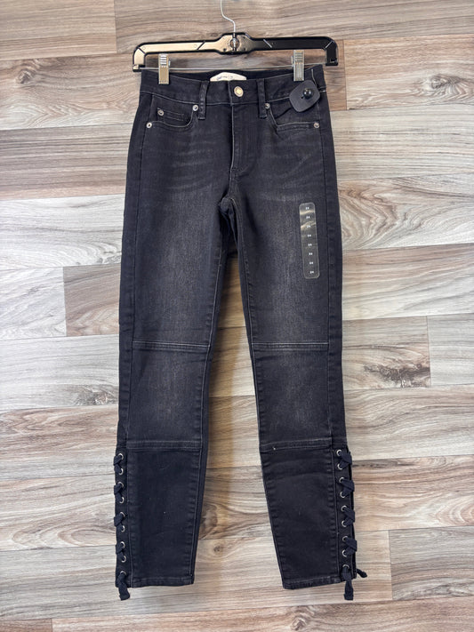 Jeans Skinny By Gap In Black Denim, Size: 4
