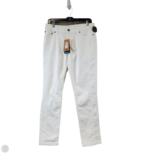 Jeans Cropped By Prana In White Denim, Size: 10