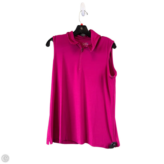 Athletic Tank Top By Croft And Barrow In Pink, Size: M