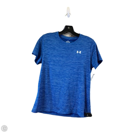 Athletic Top Short Sleeve By Under Armour In Blue, Size: Xs