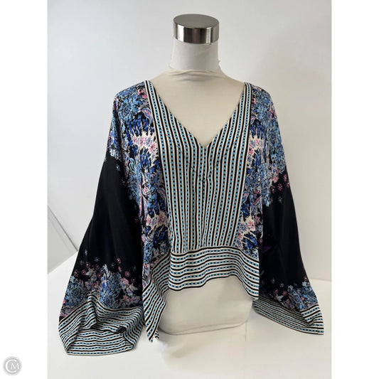 Top Long Sleeve By Free People In Blue & Purple, Size: M