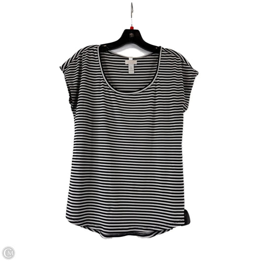Top Short Sleeve By Chicos In Black & White, Size: S
