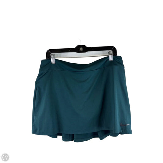 Athletic Skort By Nike Apparel In Green, Size: 12