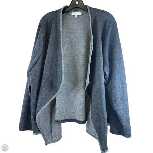 Cardigan By Coral Bay In Grey & White, Size: 3x