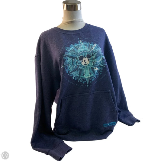 Sweatshirt Crewneck By Disney Store In Navy, Size: L