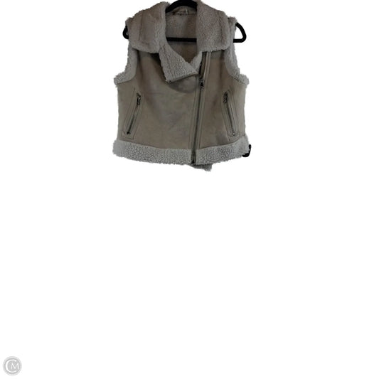 Vest Faux Fur & Sherpa By Madden Girl In Beige, Size: M