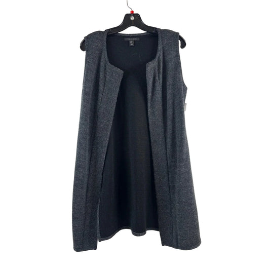 Vest Sweater By Tahari By Arthur Levine In Grey, Size: S