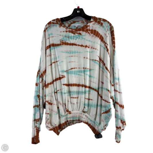 Top Long Sleeve By Young Fabulous & Broke In Blue & White, Size: S